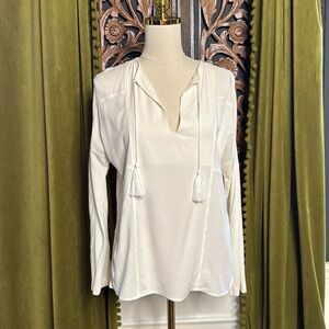 Vince oversized blouse tassels